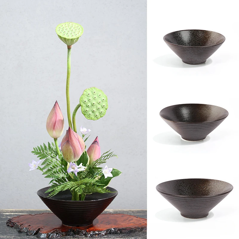 Ikebana Vase Kenzan - Vas katak Jepang buket bunga keramik