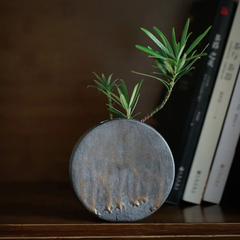 Ikebana Vase Kenzan - Vas Keramik Ikebana Abstrak Dekorasi Upacara