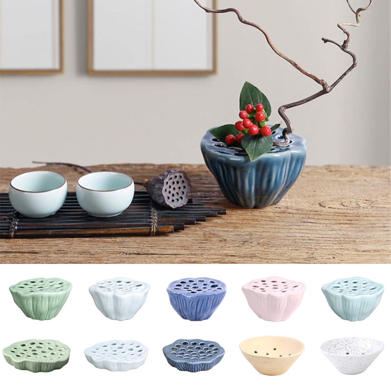 1 Buah Tempat Ikebana Keramik  - Ikebana Vase Kenzan ulasan dan harga