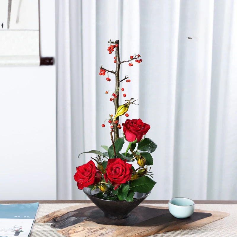 Vas katak Jepang buket bunga k - Ikebana Vase Kenzan ulasan dan harga